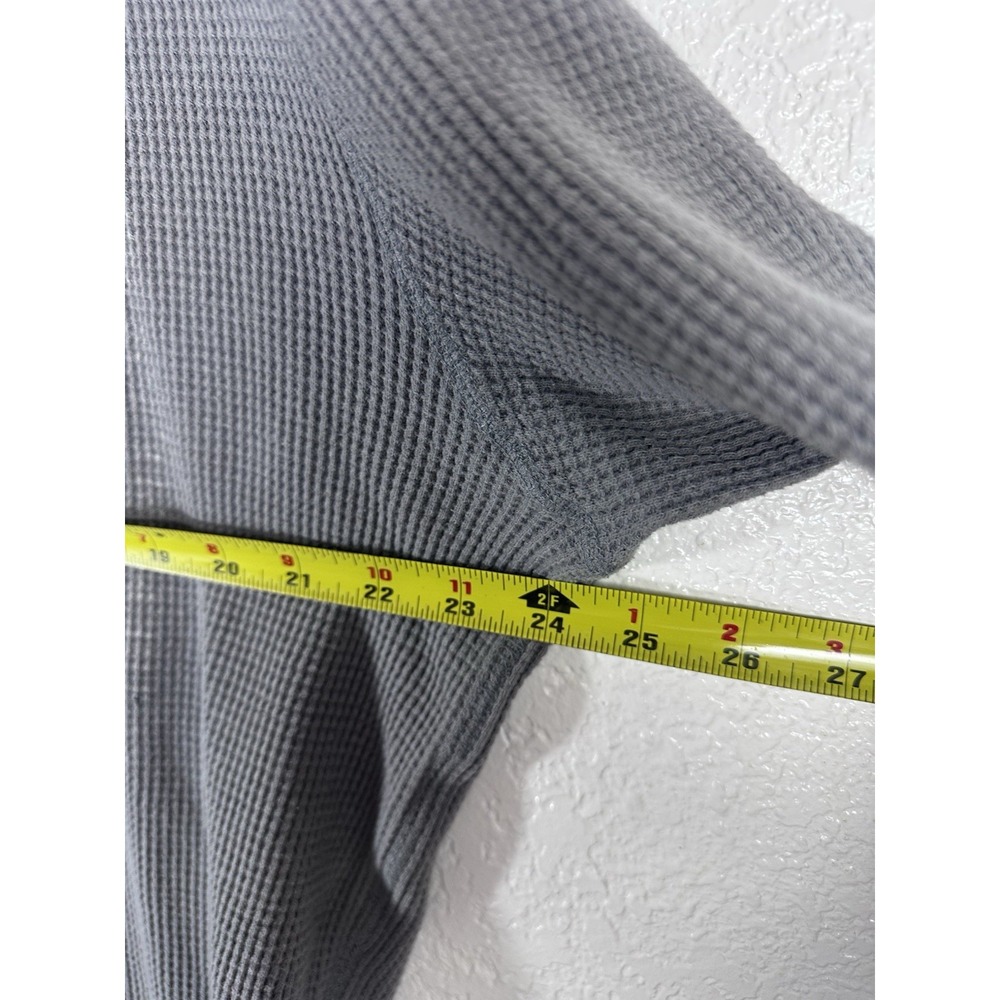 Lucky Brand Vintage Inspired XL Gray Thermal Waffle Knit Distressed - Picture 8 of 9